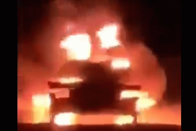 В Ливии сожгли российский танк: видео
